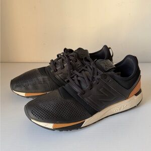 New Balance 247 Luxe Men's Black and Tan Sneakers